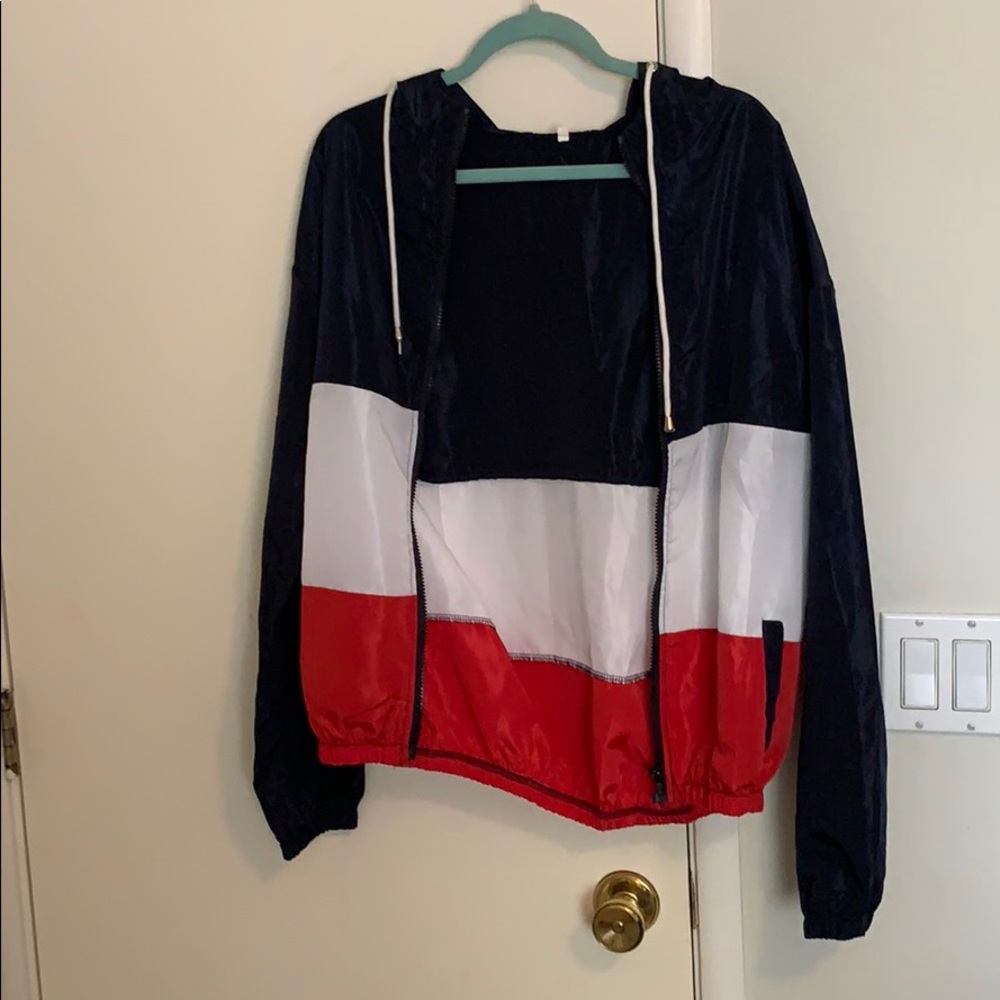 Zip up - red white and blue